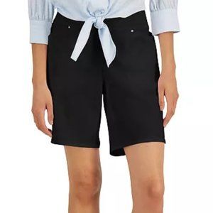 INC International Concepts Black Size 8 Women's Mid Rise Pull-On Shorts